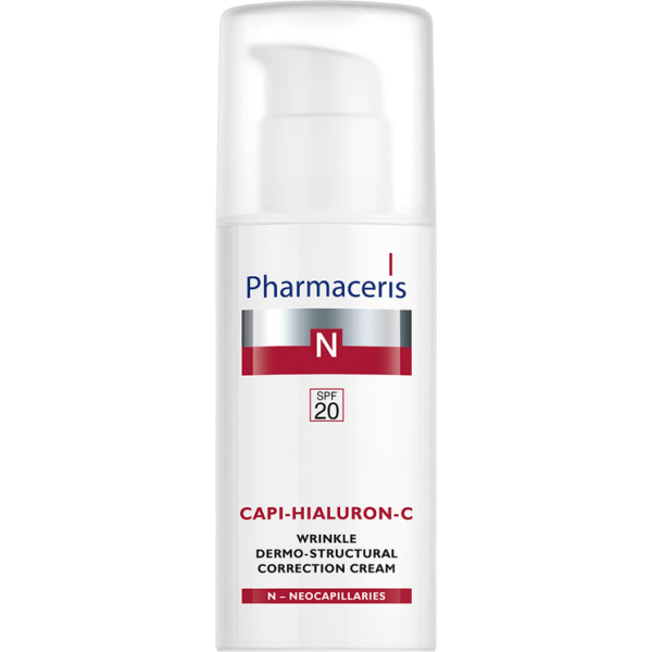 98 WRINKLE DERMO STRUCTURAL CORRECTION CREAM CAPI HIALURON C 50 ml 1 <ul style="list-style-type:square;"> <li>79% improves elasticity</li> <li>75% improves tightness</li> <li>high tolerance and efficacy</li> <li>dermatologically tested</li> </ul>