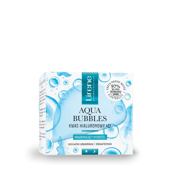 ab1 A unique, hydrating hydrogel with an ultra-light formula will add energy to your skin, restoring its youthful glow! Provide deep and instant hydration to your skin with the Lirene Aqua Bubbles cosmetics.