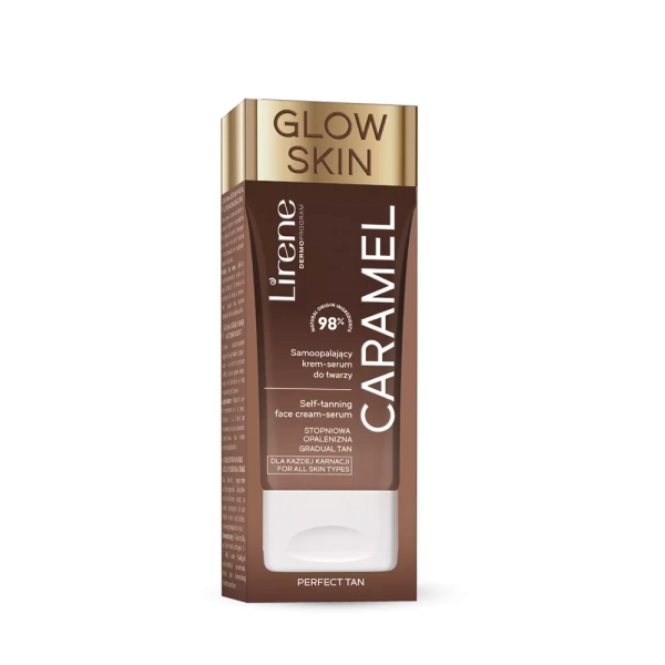 c1 Lirene PERFECT TAN Bronzing body foam with organic coconut water ESPRESSO 150 ml Vegan moisturizing formula with organic coconut water and 100% natural DHA. Fast absorbing foam ensures easy and even application without streaks and discoloration.