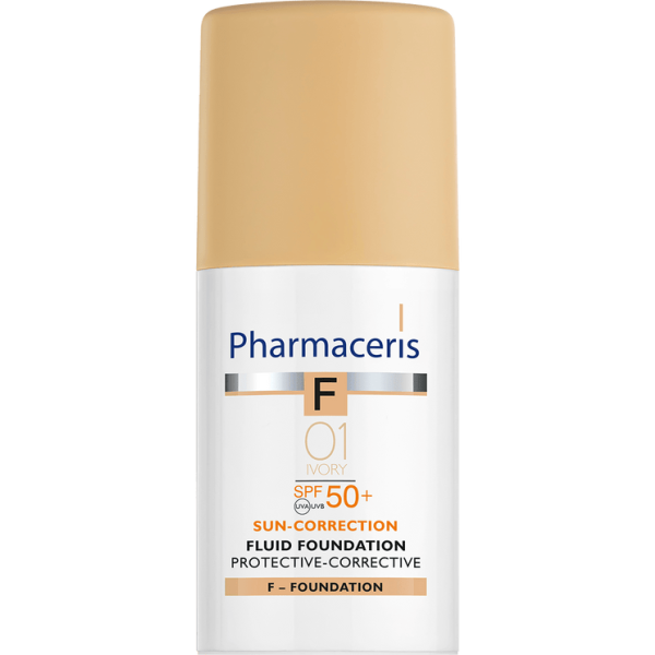 113 FLUID FOUNDATION SPF 50 protective corrective SUN CORRECTION 01 IVORY 30 ml 1 Mbulim/njëtrajtësim afatgjatë. I jep ton të shëndetshëm çdo lëkure, përfshirë atë të ndjeshme a të irrituar nga agresorët mjedisorë, foto alergjitë, procedurat estetike, lazer, peeling, etj. Nuk than, nuk bllokon poret, nuk krijon komedone. Ideale në çrregullimet e pigmentimit (medikamentoze/inflamatore/autoimune/shtatzëni/djegie/cikatriçe/vitiligo). Qetëson irritimet, forcon barrierën e nxit rigjenerim.