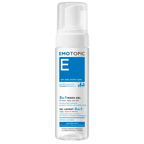 122 EMOTOPIC PHYSIOLOGICAL MOISTURIZING FOAM SHAMPOO 200 ml 1 Shkumë bio-kompatibël, ultra e butë, për fytyrë, trup e flokë; lë një lëkurë të lëmuar e të mëndafshtë; nuk i rëndon flokët e lehtëson krehjen. Ushqen, hidraton, qetëson dhe rigjeneron barrierën epidermale; parandalon/largon simptomat e Dermatitit Atopik (si tharje, acarim, skuqje, kruajtje, etj.)