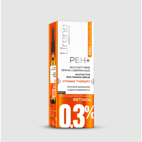 210 Lirene PEH BALANCE Multi Active skin stimulating face serum VITAMIN THERAPY 30 ml 1 Terapia rikthen nivelin e duhur të qëndrueshmërisë dhe elasticitetit të lëkurës, duke stimuluar prodhimin e proteinave mbështetëse.
Përhapeni serumin në lëkurë të thatë tërësisht, duke shmangur zonën e syve dhe gojës.
Përdoreni në mbrëmje (maksimumi 3 herë në javë) dhe mbroni lëkurën tuaj me një filtër të lartë UV gjatë ditës.
Zgjidhni dhe kombinoni produktet Lirene nga seritë PEH dhe PEH+ në varësi të nevojave tuaja aktuale.