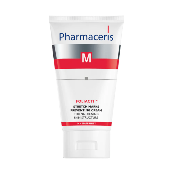 264 Pharmaceris foliacti tm stretch marks preventing cream strengthening skin structure 150 ml 1 Mbron e riparon ADN<sub>-në</sub>, nxit sintezën e kolagjenit e elastinës, rigjeneron lëkurën dhe parandalon strijat gjatë shtatzënisë, gji-dhënies, e ndryshimeve në peshë. Ka efekt dobësues e tonifikues; parandalon depozitimet adipoze në bark, kofshë, vithe, ije, etj..