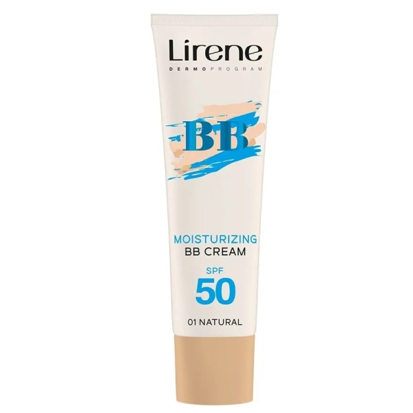 5900717077386 1 Krem hidratues BB me SPF50 me mbrojtje te gjere ndaj diellit: UVA, UVB, IR. Siguron ton dukshem te barabarte te lekures, fsheh imperfeksionet dhe ne te njejten kohe siguron mbrojtje ndaj hiperpigmentimeve qe shkaktohen nga dielli. Kremi yne eshte nje kombinim unik i nje fondatine me mbulim te lehte, ingredienteve efektive zbardhuese dhe filtrave UV. Aplikoni nje sasi te pershtatshme te kremit ne lekure te pastruar dhe perhapeni teresisht. Kujtohuni ta ri-aplikoni cdo 2 ore gjate periudhave me ekspozim te larte ne diell. Shenim! Edhe SPF me e larte nuk garanton mbrojtje 100%.